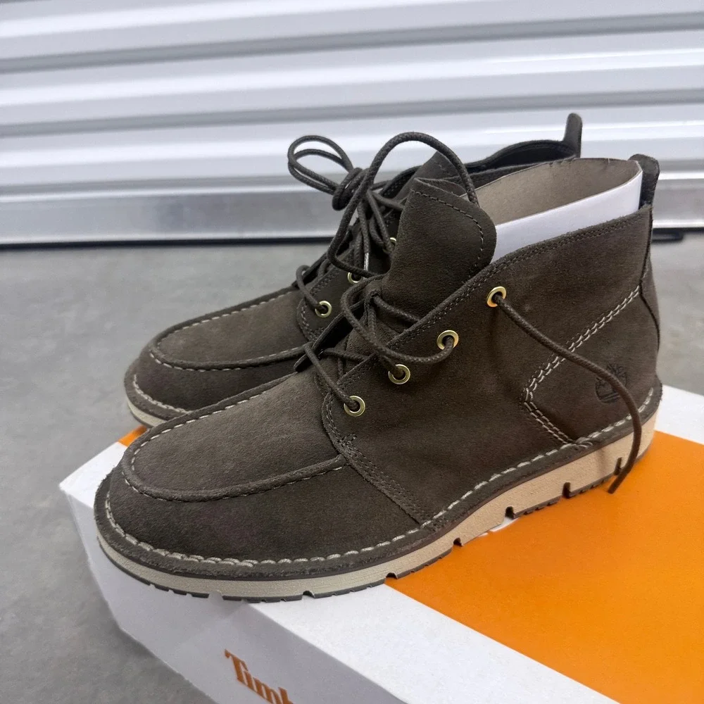 Timberland Chukka Boots Mens 9 Brown Suede Sensorflex Moc Toe TB0A5YGY901